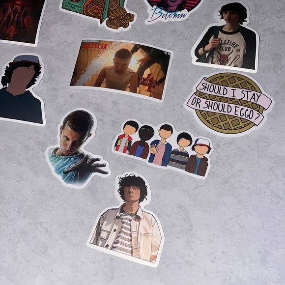 10pc Stranger Things Sticker Pack Stickers 80s Aesthetic Retro Netflix ST3 ST4 - Picture 3 of 4